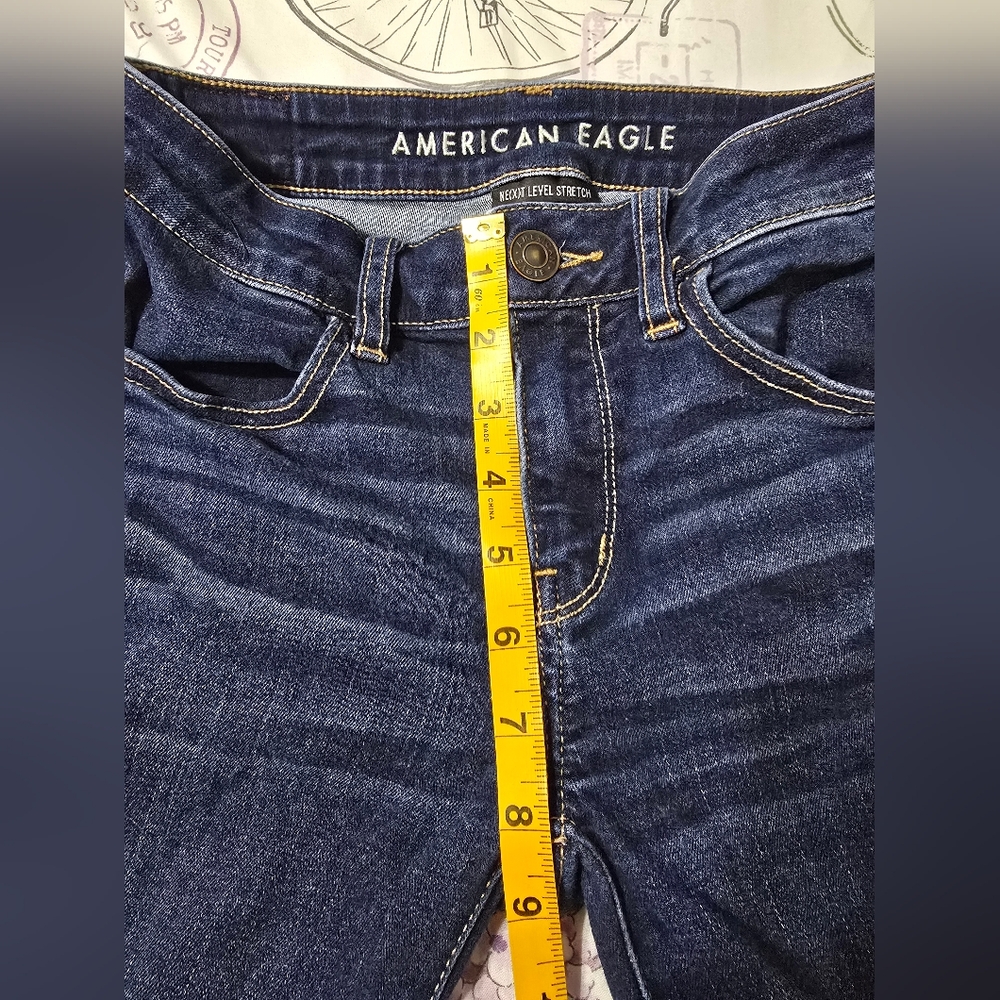 American Eagle Outfitter Navy Blue Jegging Size 2R for Womens Next Level Stretch - Picture 13 of 15